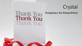  Presentation with thank - Slide deck having thank you card background and a light gray colored foreground