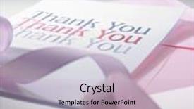  Presentation with thank - Presentation theme enhanced with thank-you-card background and a soft green colored foreground