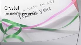  Presentation with thank - Presentation theme featuring thank you card background and a white colored foreground