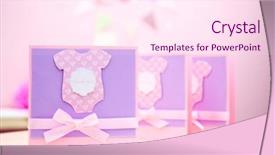  Presentation with baby shower - Presentation consisting of thank you cards for baby background and a pink colored foreground