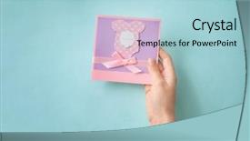  Presentation with baby color - Amazing presentation theme having thank you for baby shower backdrop and a light blue colored foreground