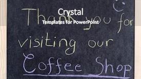  Presentation with coffee shop - Audience pleasing slides consisting of visiting our coffee shop backdrop and a dark gray colored foreground