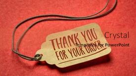  Presentation with order - Slides having thank-you-for-your-order background and a red colored foreground