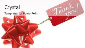  Presentation with thank - Amazing presentation design having thank you gift card isolated backdrop and a sky blue colored foreground