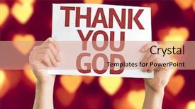  Presentation with thank god - Presentation enhanced with thank you god card background and a  colored foreground