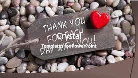  Presentation with greeting card - Slides featuring thank you greeting card background and a gray colored foreground