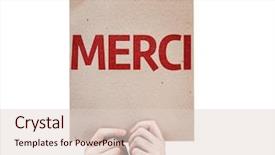  Presentation with thank - Theme enhanced with thank you in french card background and a lemonade colored foreground