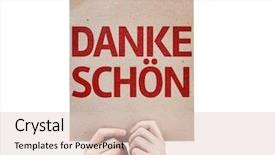  Presentation with thank you card - Theme enhanced with thank you in german card background and a lemonade colored foreground