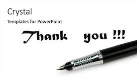 Presentation with thank you for your service - Beautiful slide deck featuring thank you message and pen backdrop and a white colored foreground