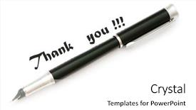  Presentation with thank - PPT layouts with thank you message and pen background and a white colored foreground