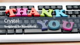  Presentation with thank - Presentation theme enhanced with thank you message background and a ocean colored foreground