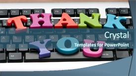  Presentation with thank - Audience pleasing slides consisting of thank you message backdrop and a ocean colored foreground