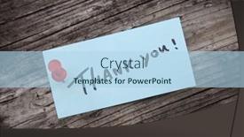  Presentation with thank - PPT theme enhanced with thank-you-note-pinned background and a light blue colored foreground