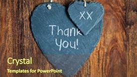  Presentation with slate - Amazing slide deck having thank you note written backdrop and a tawny brown colored foreground