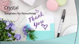  Presentation with thank - Amazing slide set having thank you note backdrop and a lemonade colored foreground