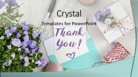  Presentation with thank - Presentation design consisting of thank you note background and a light gray colored foreground