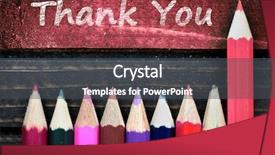  Presentation with thank you - Slide deck with thank you text and group background and a dark gray colored foreground