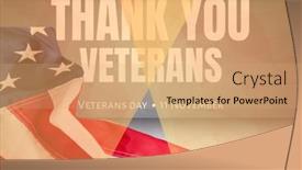 Presentation with veterans day - Theme having thank-you-veterans-and-american background and a  colored foreground