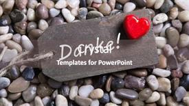  Presentation with thank - Cool new PPT theme with sign with a red heart backdrop and a gray colored foreground