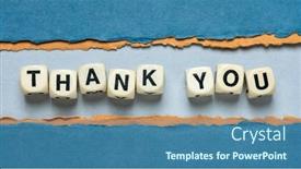 Presentation with gratitude - Cool new slides with thank-you-word-abstract backdrop and a teal colored foreground