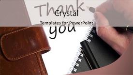  Presentation with thank - Slides enhanced with thank you write by male background and a light gray colored foreground