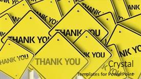  Presentation with thank - PPT theme enhanced with thank you written on multiple background and a yellow colored foreground