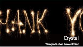  Presentation with thank - Slides with thank you written sparkler background and a black colored foreground