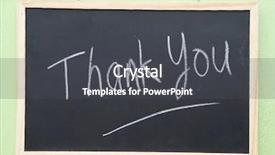  Presentation with thank - Cool new slide deck with thank you written with chalk backdrop and a dark gray colored foreground