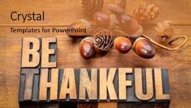  Presentation with thanksgiving potluck - Colorful presentation design enhanced with thankful - thanksgiving theme - word abstract backdrop and a gold colored foreground