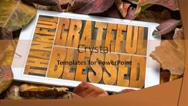 Presentation with blessed - Slide deck having thankful-grateful-and-blessed-abstract background and a gold colored foreground