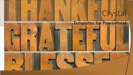 Presentation with blessed - Presentation theme enhanced with thankful-grateful-and-blessed-isolated background and a gold colored foreground