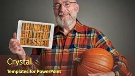  Presentation with blessed - Presentation design consisting of thankful-grateful-and-blessed-senior background and a tawny brown colored foreground