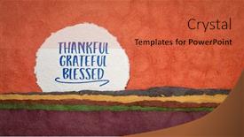  Presentation with blessed - Slide deck with thankful-grateful-blessed-inspirational-words background and a red colored foreground