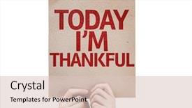  Presentation with today - Presentation theme consisting of praise thankfulness - today i'm thankful card isolated background and a lemonade colored foreground