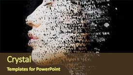  Presentation with artwork - Theme with thanks - portrait photography blends background and a tawny brown colored foreground