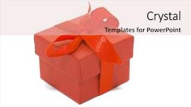  Presentation with christmas gift wrap - Presentation theme with thanks giveing - christmas gift box isolated background and a lemonade colored foreground