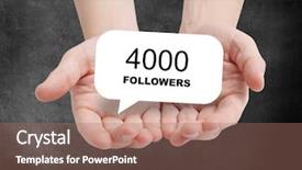  Presentation with followers - Presentation theme having thanks template - 4000 followers written background and a coral colored foreground