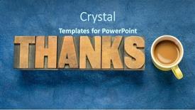  Presentation with banner blue - Beautiful slides featuring thanks-web-banner-word-abstract backdrop and a ocean colored foreground