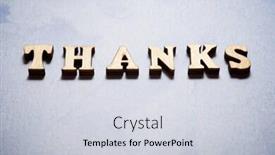  Presentation with colored - Beautiful slide deck featuring thanks-word-in-a-colored backdrop and a lemonade colored foreground