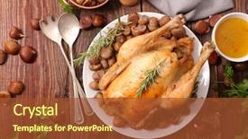  Presentation with chicken - Cool new theme with thanksgiving - roast chicken with vegetable backdrop and a red colored foreground