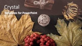  Presentation with autumn wood - Theme consisting of thanksgiving-autumn-red-and-orange and a tawny brown colored foreground