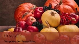  Presentation with halloween pumpkins thanksgiving day - Presentation design featuring thanksgiving-background-festive-still-life background and a tawny brown colored foreground