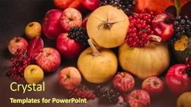  Presentation with halloween pumpkins thanksgiving day - Presentation theme having thanksgiving-background-festive-still-life background and a tawny brown colored foreground