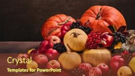  Presentation with halloween pumpkins thanksgiving day - Theme with thanksgiving-background-festive-still-life background and a tawny brown colored foreground