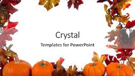  Presentation with fall leaves border - Presentation theme having thanksgiving borders - border of assorted sizes background and a white colored foreground