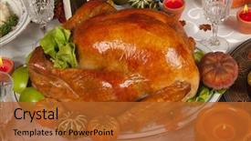  Presentation with thanksgiving dinner - PPT layouts featuring thanksgiving celebration and dinner background and a red colored foreground