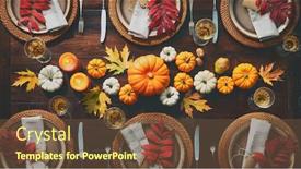  Presentation with thanksgiving dinner - Beautiful theme featuring abundance - thanksgiving celebration traditional dinner festive backdrop and a tawny brown colored foreground