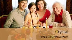  Presentation with happy holiday - Slide set having young athlete running in the forest motion blur with a sun flare background and a gray colored foreground