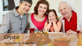  Presentation with portrait happy family smiling - Amazing presentation design having thanksgiving christmas - portrait of happy family sitting backdrop and a  colored foreground
