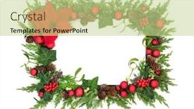  Presentation with christmas border design - Audience pleasing PPT theme consisting of thanksgiving-christmas-festive-border backdrop and a mint green colored foreground